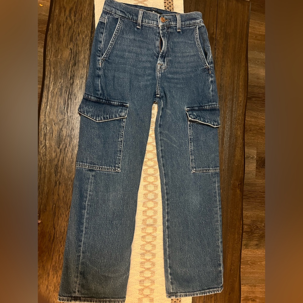 7 For All Mankind Medium‎ Blue Straight Leg Jeans